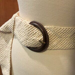 NWOT Vintage Eddie Bauer Macrame Woven Boho Belt Size S-M